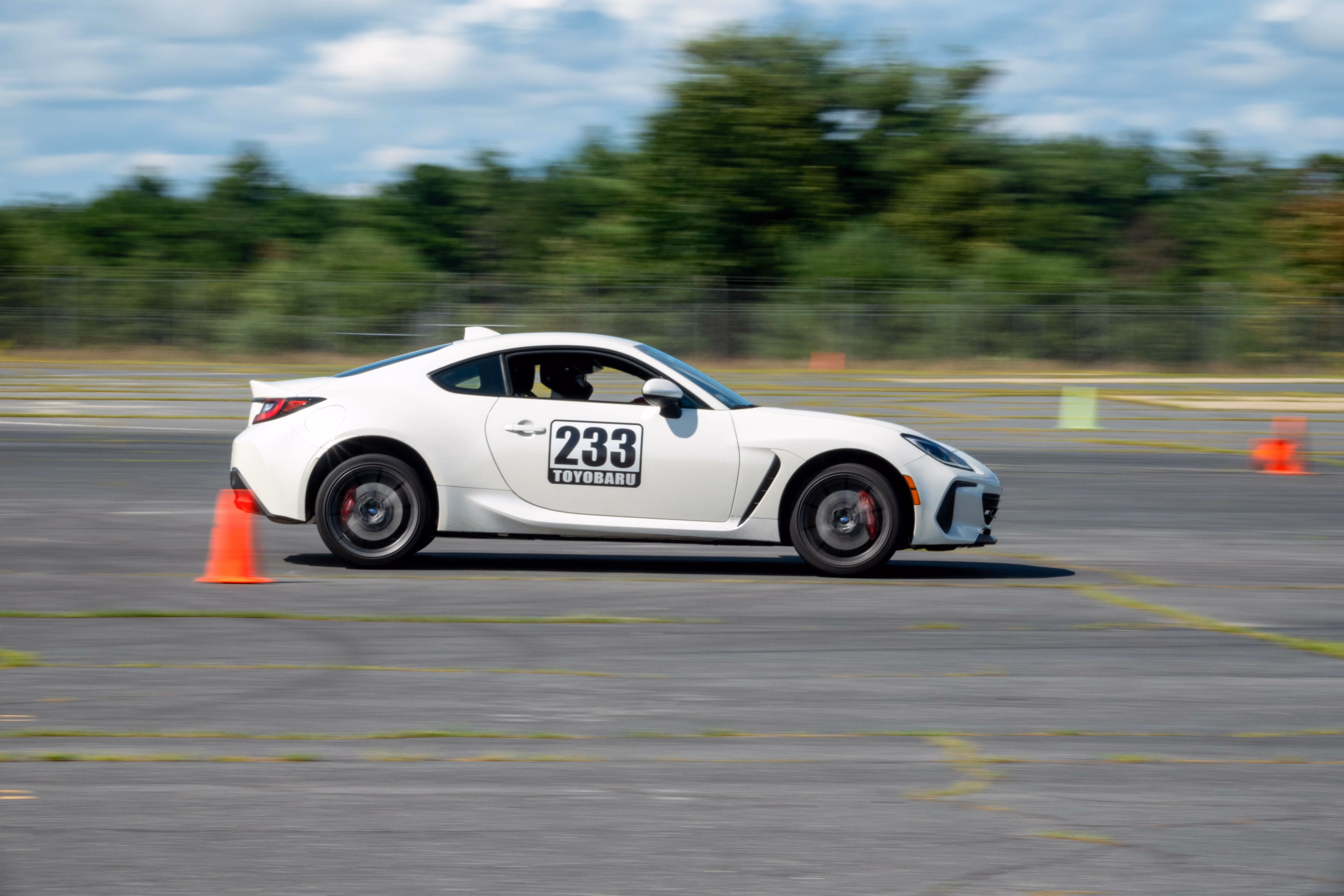 Racecar at speed